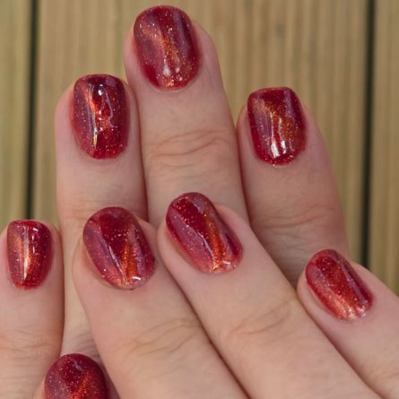 Manikīrs ar gellakas pārklājumu + NAILS Magnetic dizaina pārklājums