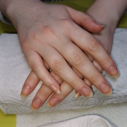 Sausais manikīrs ar gēllaku+zimodziņš