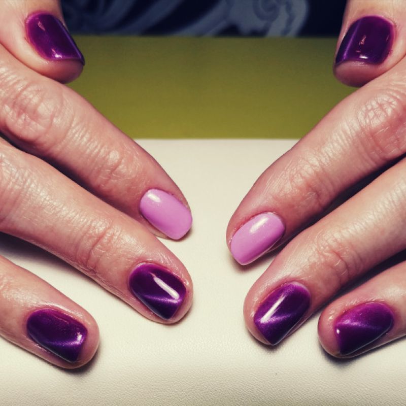 Manikīrs ar gēllakas pārklājumu+Magnetic dizains